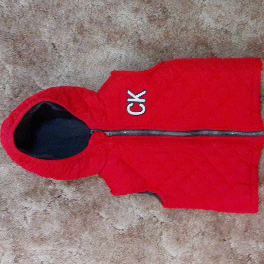 CALVIN KLEIN red vest hoodie 18months